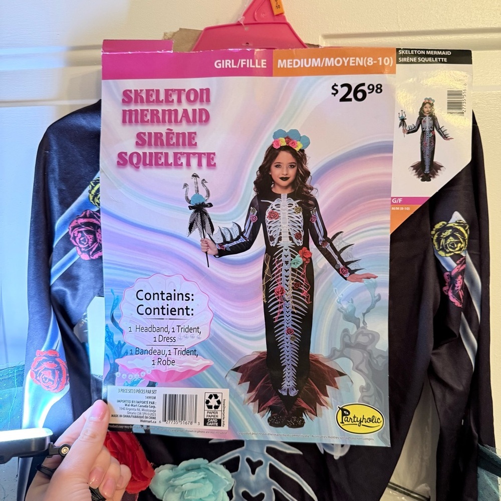 Enchanting Skeleton Mermaid Costume for Kids